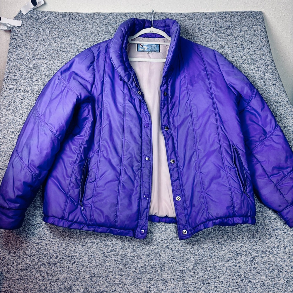 Vintage‎ S-kimo by Susies Casuals Womens Large Purple Quilted Puffer Jacket  80s